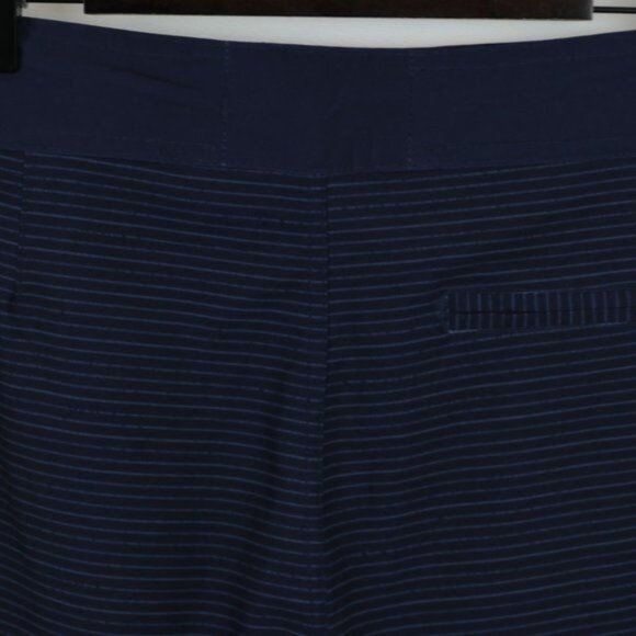 Prana Saxton Men's Size 31 Blue Striped Quick Drying Flat Front Bermuda Shorts - Picture 4 of 9